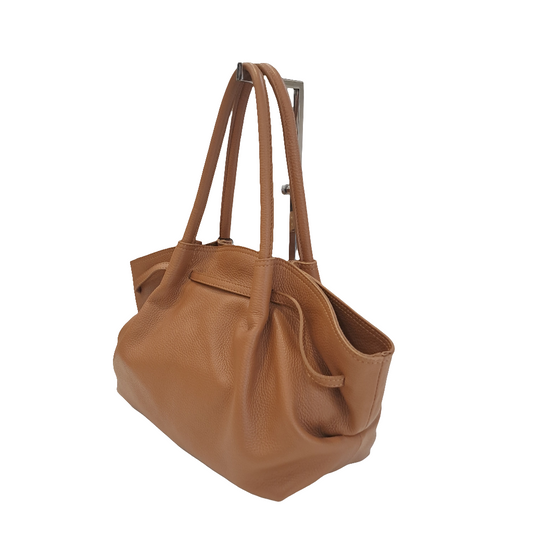 Borsa Alina camello a spalla&tracolla