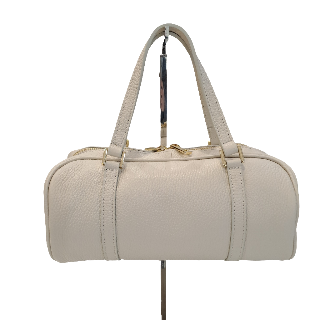 114211 Borsa Boston beige a mano&tracolla