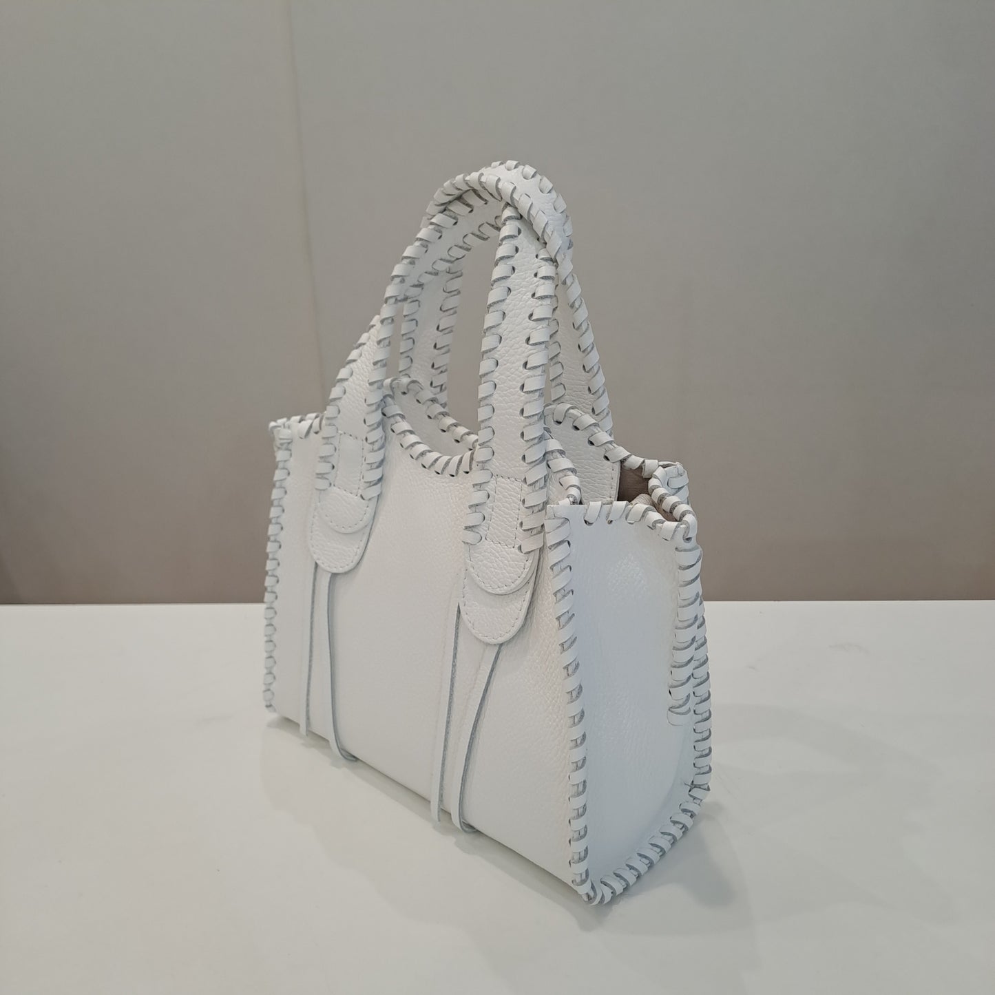 Borsa Cagliari bianca a mano&spalla