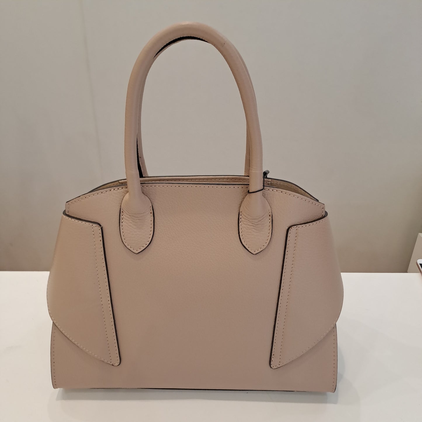 Borsa Ginevra rosa cipria a mano&tracolla