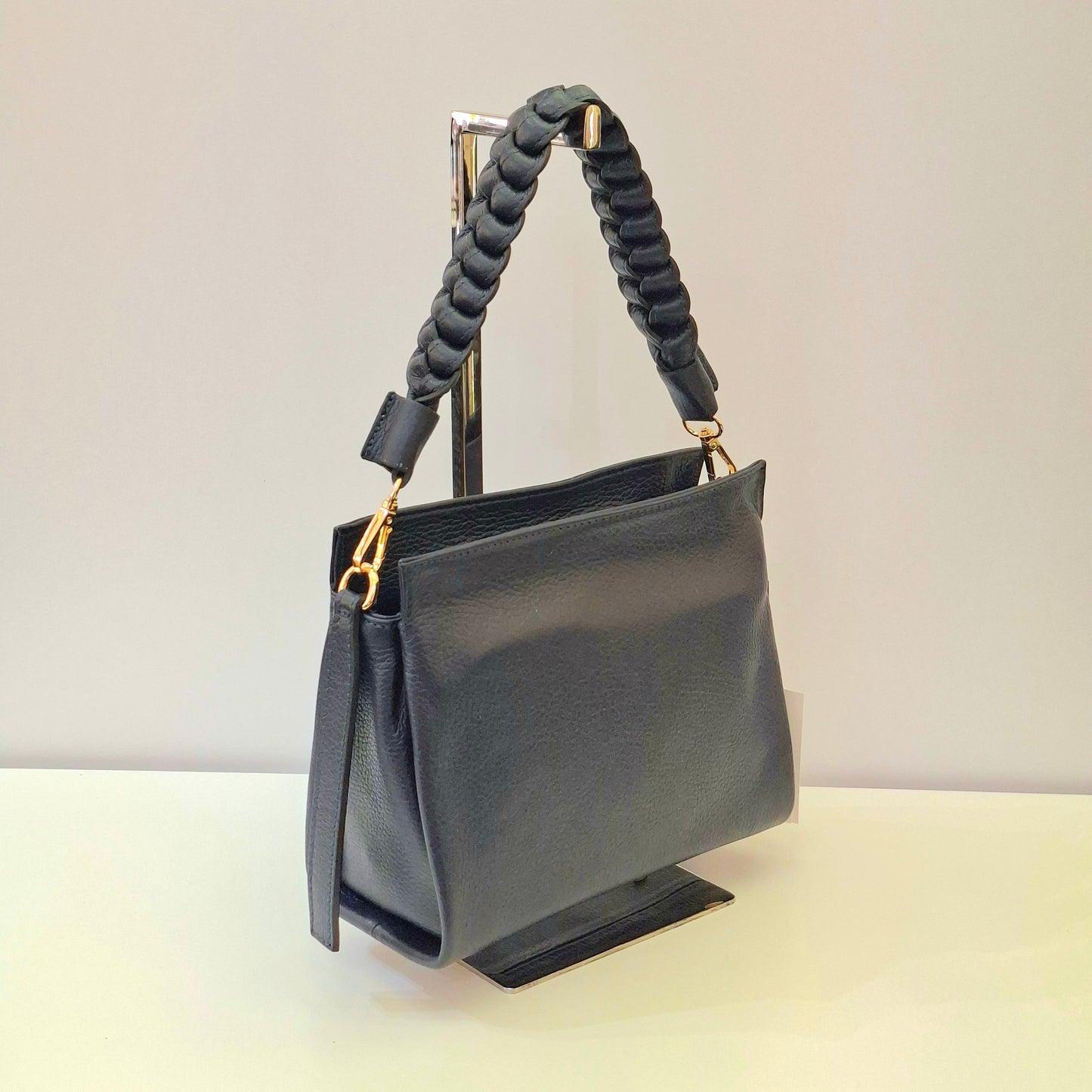 101231Borsa Burano blu navy a spalla&tracolla